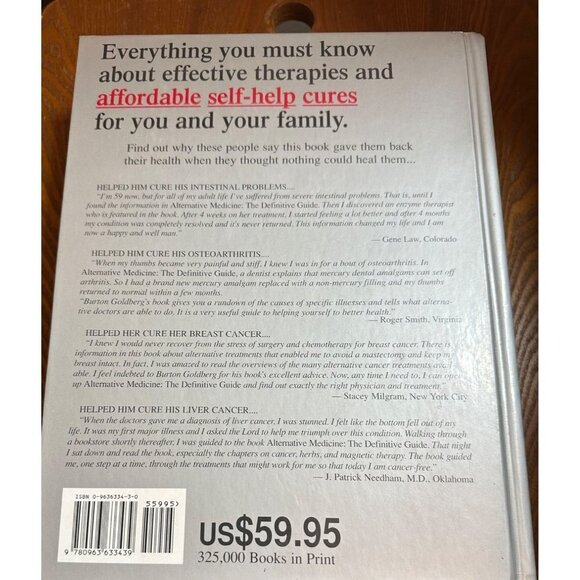 Alternative Medicine A Definitive Guide by Deepak Chopra MD Sku 0180 - Picture 4 of 4